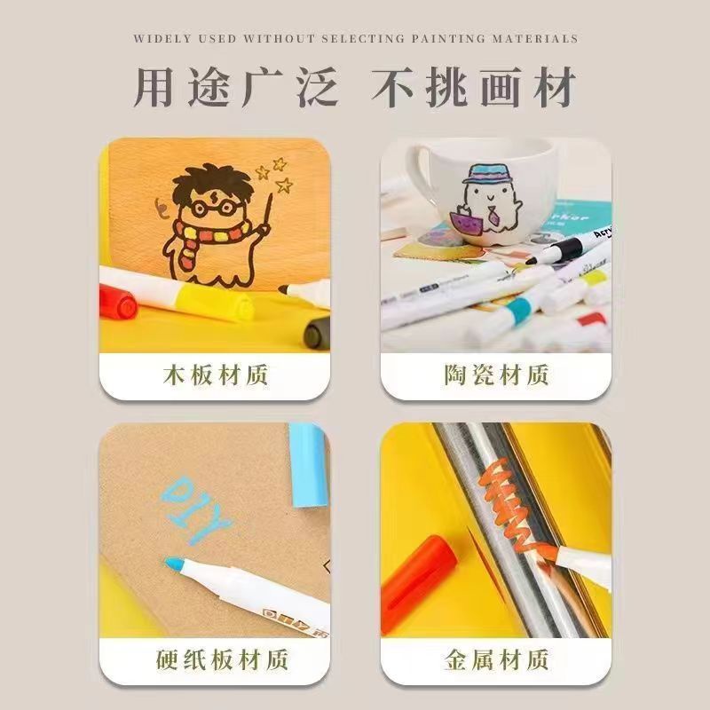 Set 48 / 60 Bút Lông acrylic Chống Nước Nhiều Màu Sắc Dùng Vẽ Tranh diy Dành Cho Học Sinh
