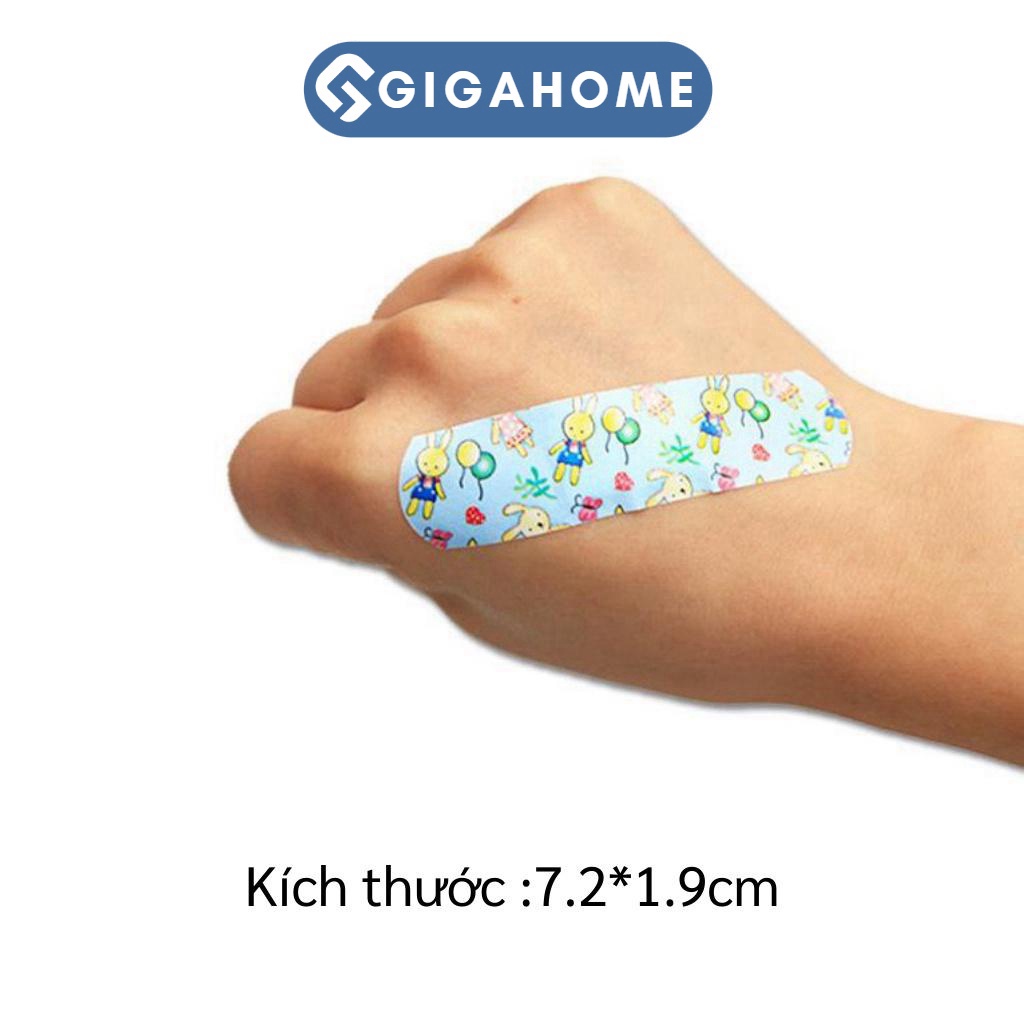 Bộ 100 Miếng Băng Cá Nhân GIGAHOMEVN Họa Tiết Hoạt Hình Dễ Thương Cho Bé 6507