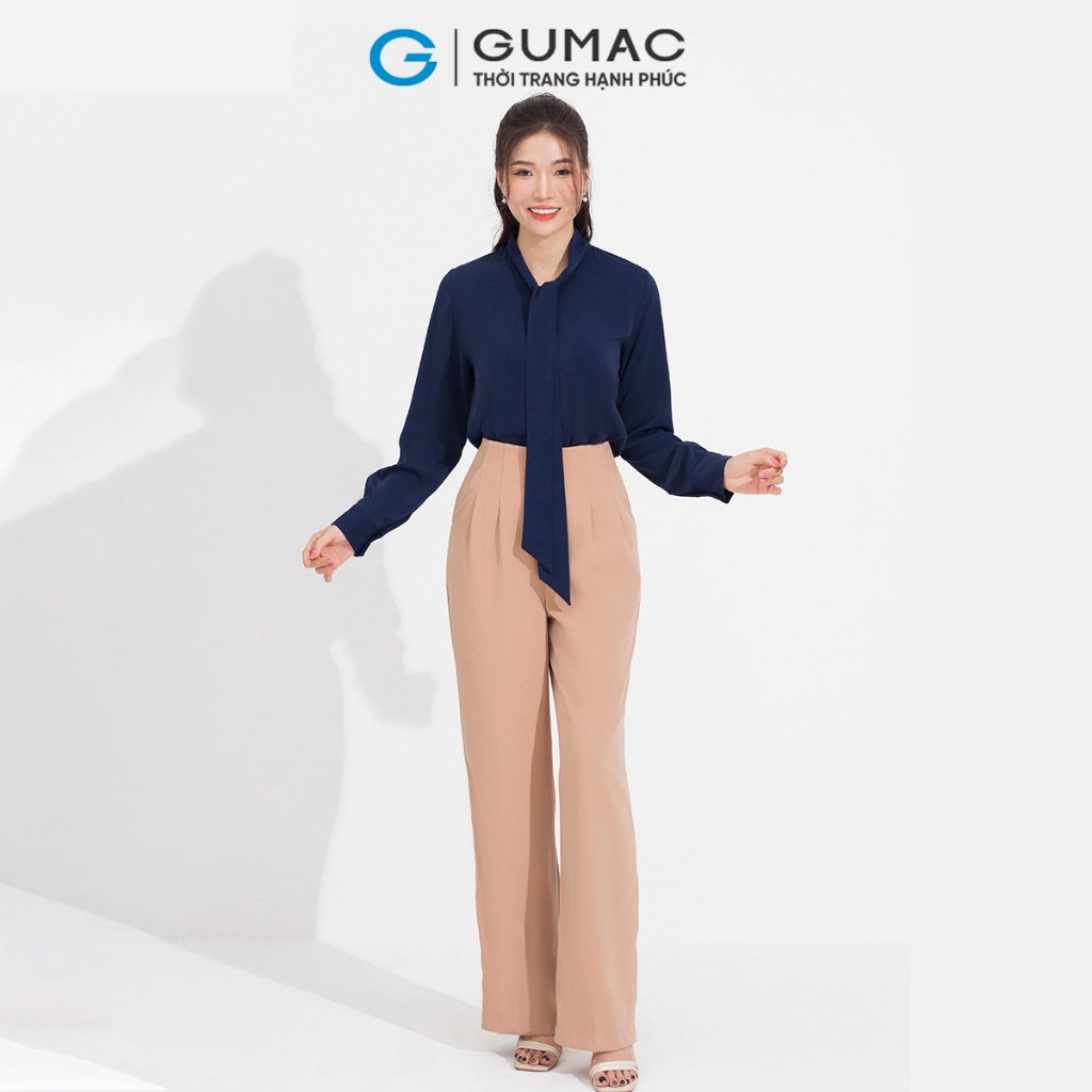 Quần suông đính nút GUMAC QD05004