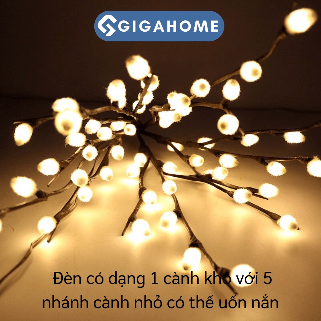 Nhánh Cây Gắn Đèn Led 20 Bóng GIGAHOME Trang Trí Phòng Ngủ, Quán Cà Phê 9139
