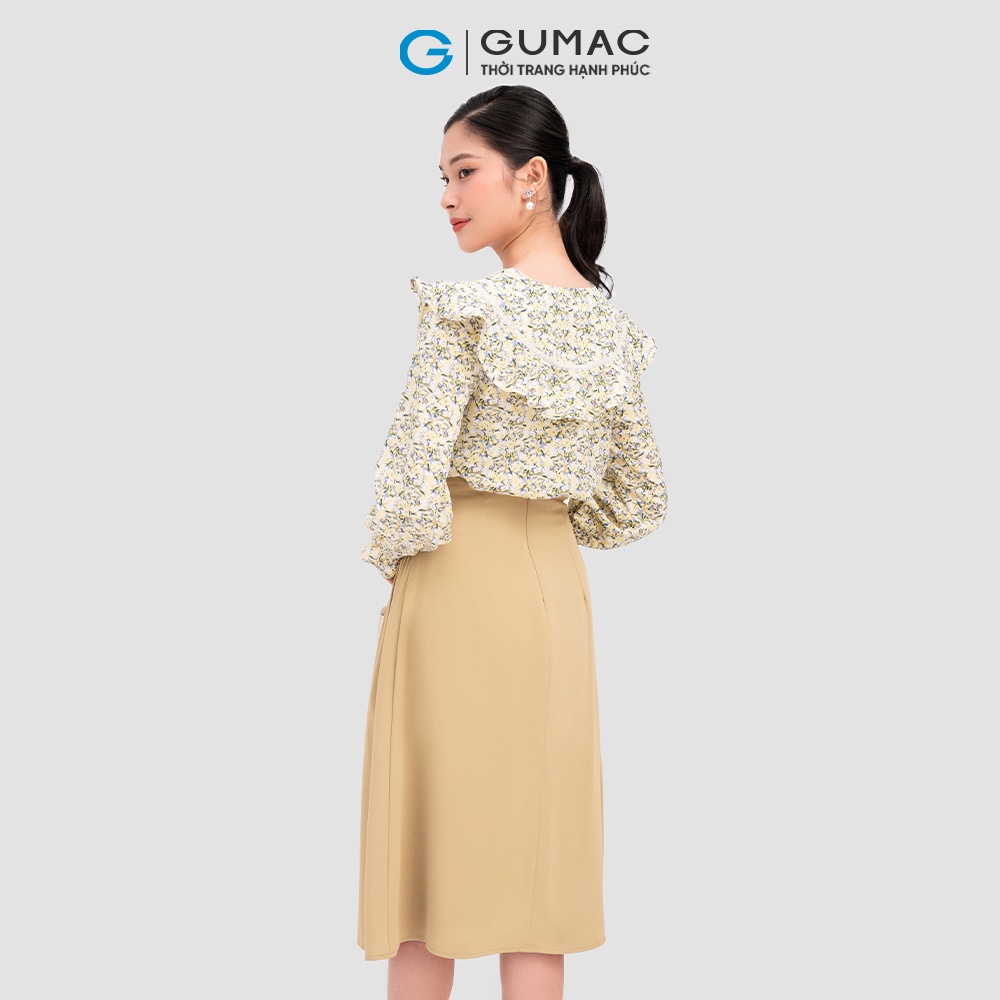 Váy lụa lưng cao thời trang GUMAC VC11017