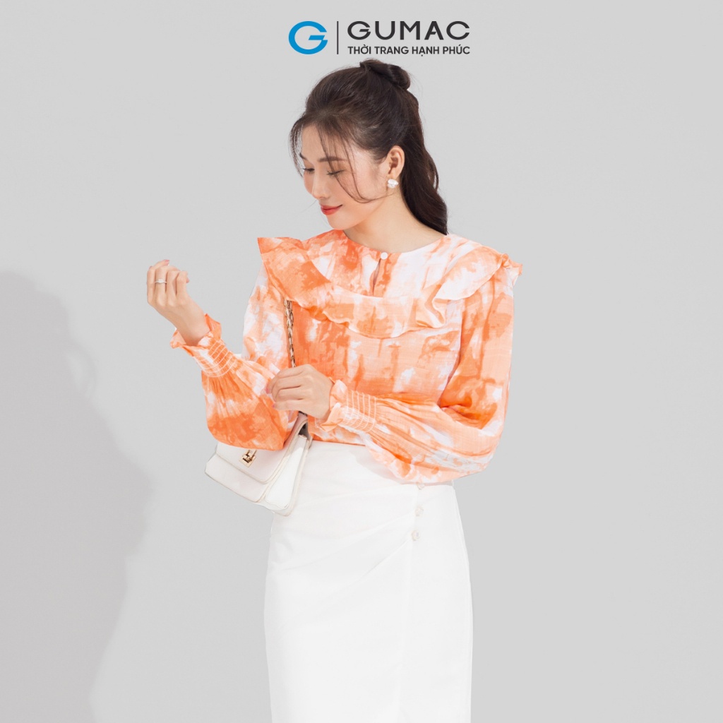 Áo kiểu đô viền bèo GUMAC AD04070