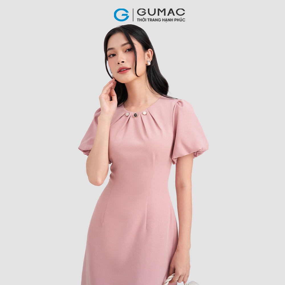 Đầm nữ dáng suông tay kiểu thanh lịch GUMAC DD03063