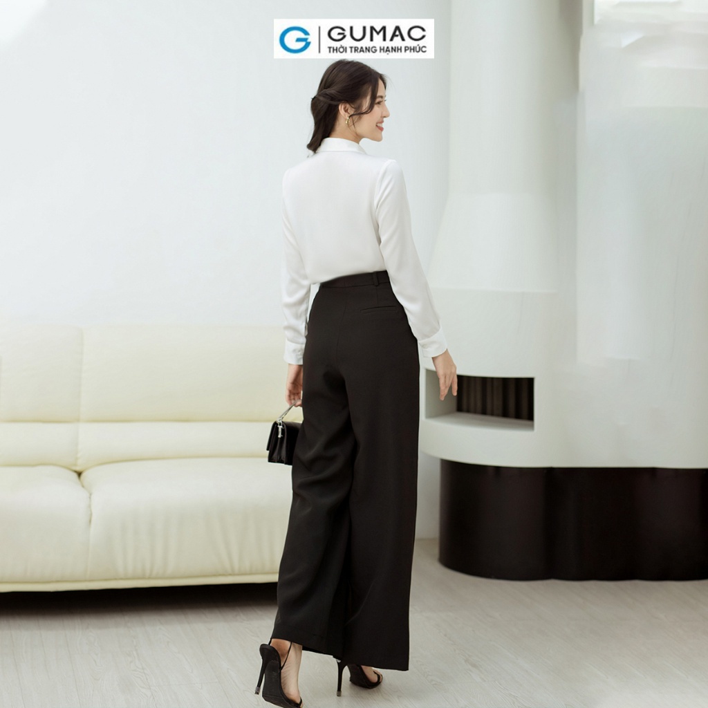 Quần ống rộng chiết ly GUMAC QD08054