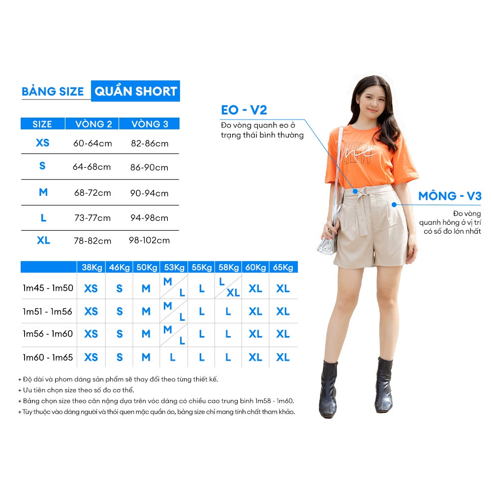 Quần short trơn phối túi GUMAC QD03064 - QD11019