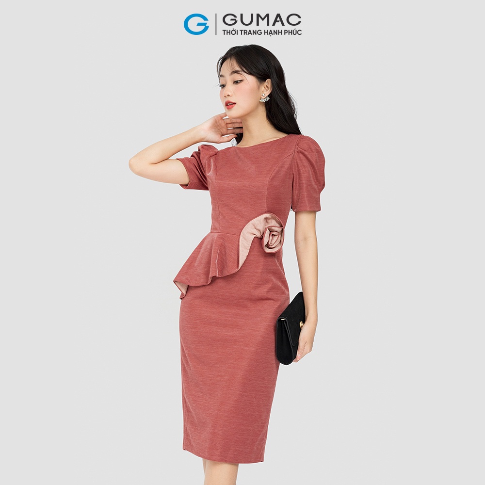 Đầm bút chì peplum thời trang GUMAC DVC08118