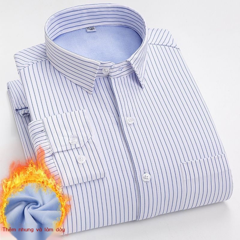 Áo Sơ Mi Giữ Nhiệt Chuyên Nghiệp Họa Tiết Kẻ Sọc Phong Cách Mới Dành Cho Nam
