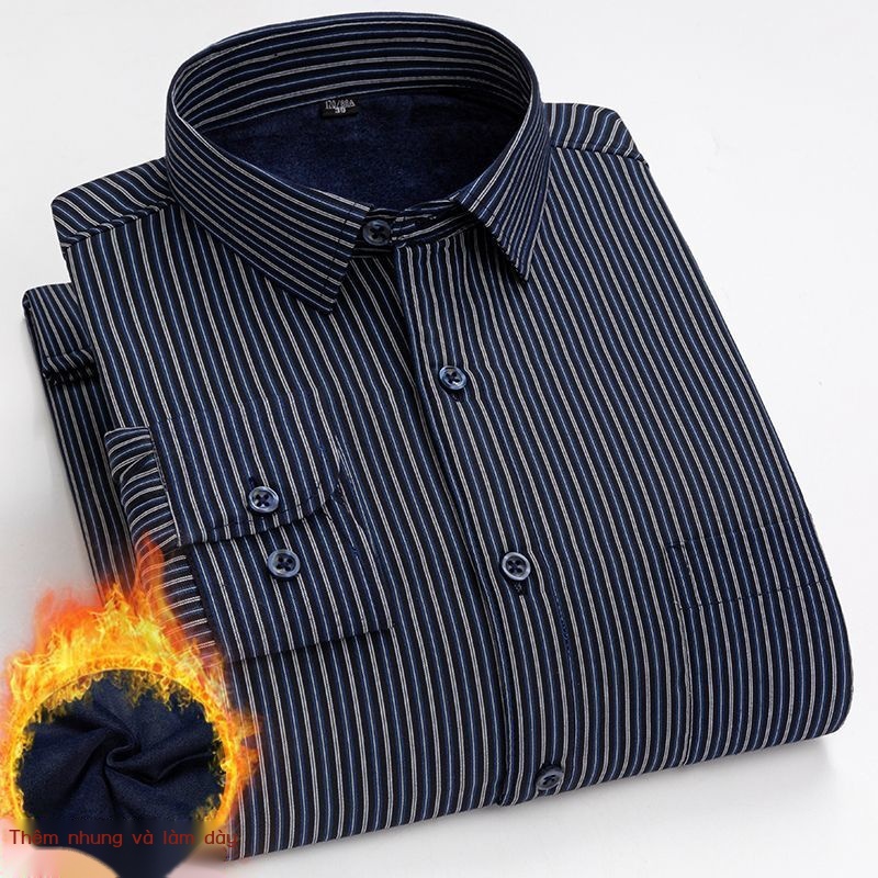 Áo Sơ Mi Giữ Nhiệt Chuyên Nghiệp Họa Tiết Kẻ Sọc Phong Cách Mới Dành Cho Nam