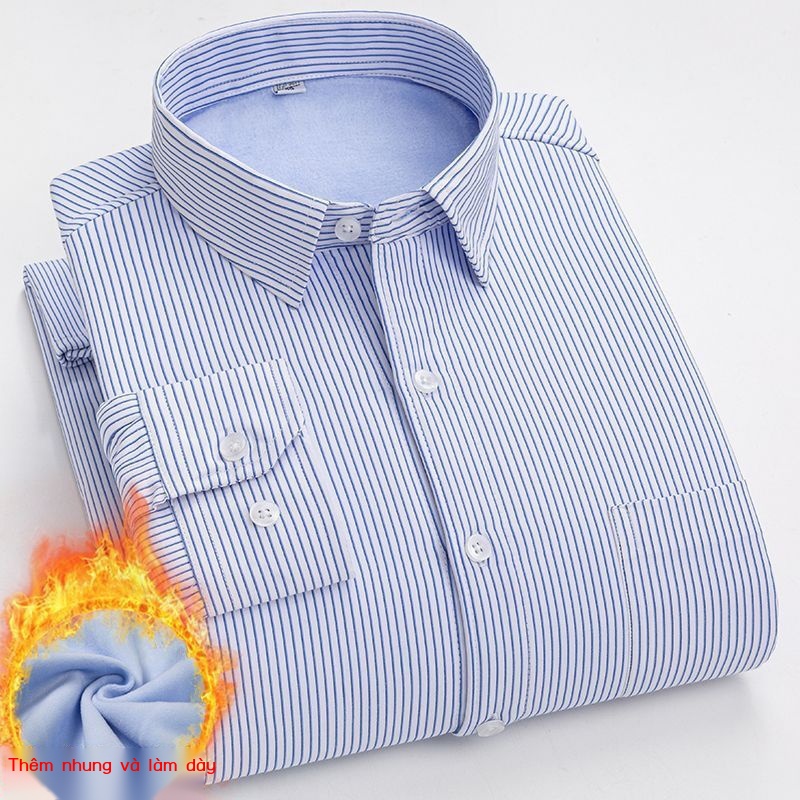 Áo Sơ Mi Giữ Nhiệt Chuyên Nghiệp Họa Tiết Kẻ Sọc Phong Cách Mới Dành Cho Nam