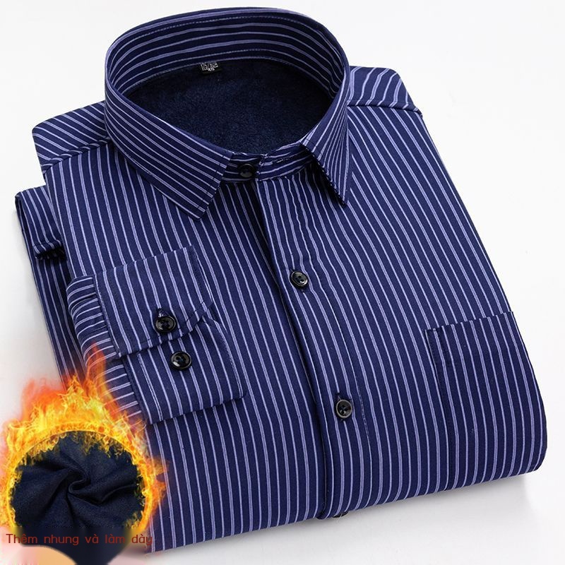 Áo Sơ Mi Giữ Nhiệt Chuyên Nghiệp Họa Tiết Kẻ Sọc Phong Cách Mới Dành Cho Nam