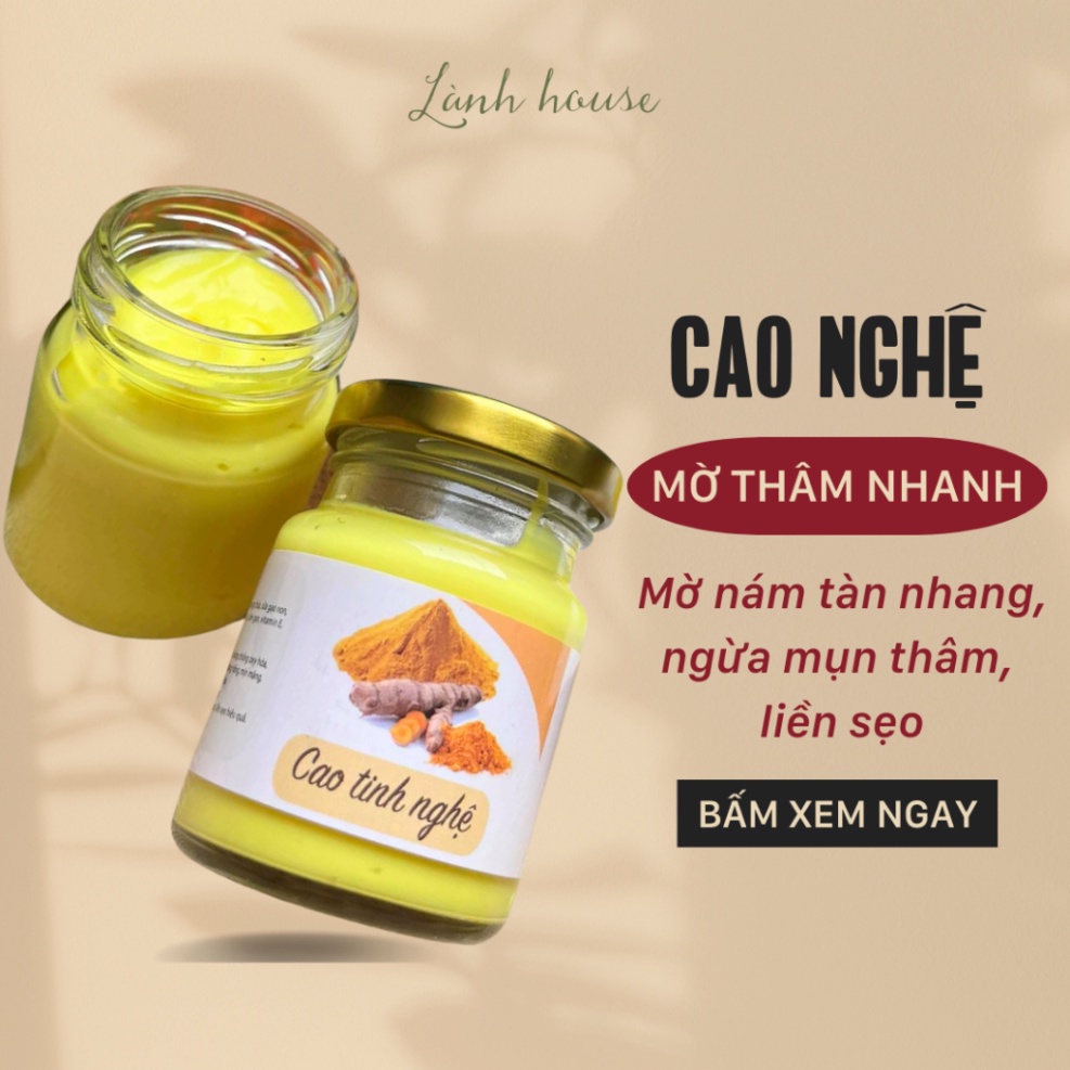 Cao tinh nghệ sữa ong chúa ngừa mụn mờ thâm sẹo, mặt nạ nghệ dưỡng trắng da mặt hồng hào, cao nghệ nguyên chất lành tính