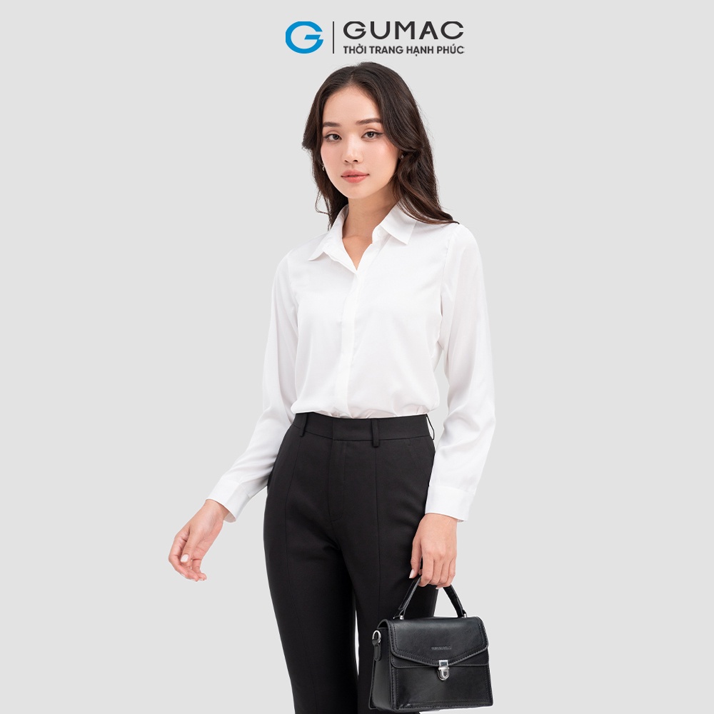 Áo sơ mi nẹp che thời trang GUMAC AC10041