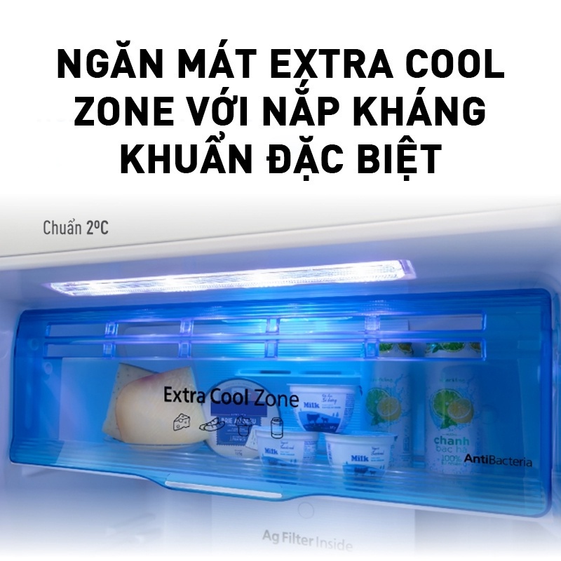 [TRẢ GÓP 0%] Tủ lạnh Panasonic 366 lít NR-TL381GPKV - Lấy nước ngoài - Làm đá siêu tốc