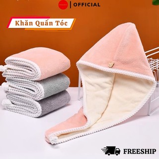 Khăn Lau Đầu NAMIKO Thấm Hút Nước Cực Tốt 2 Lớp Siêu Mềm