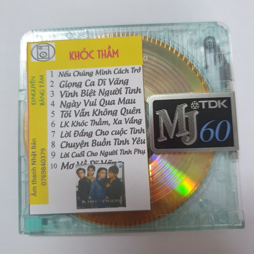 [MD] MD Đan Nguyên Băng Tâm - Khóc Thầm - Thiết bị lưu trữ MD Mini Disc nhạc vàng, nhạc trữ tình chấ