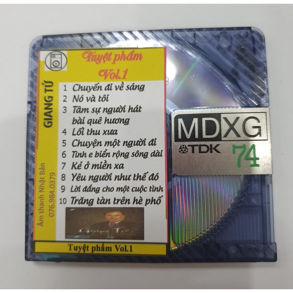[MD] MD Giang Tử - Tuyệt Phẩm Vol 1 - Thiết bị lưu trữ MD Mini Disc nhạc vàng, nhạc trữ tình chất lư