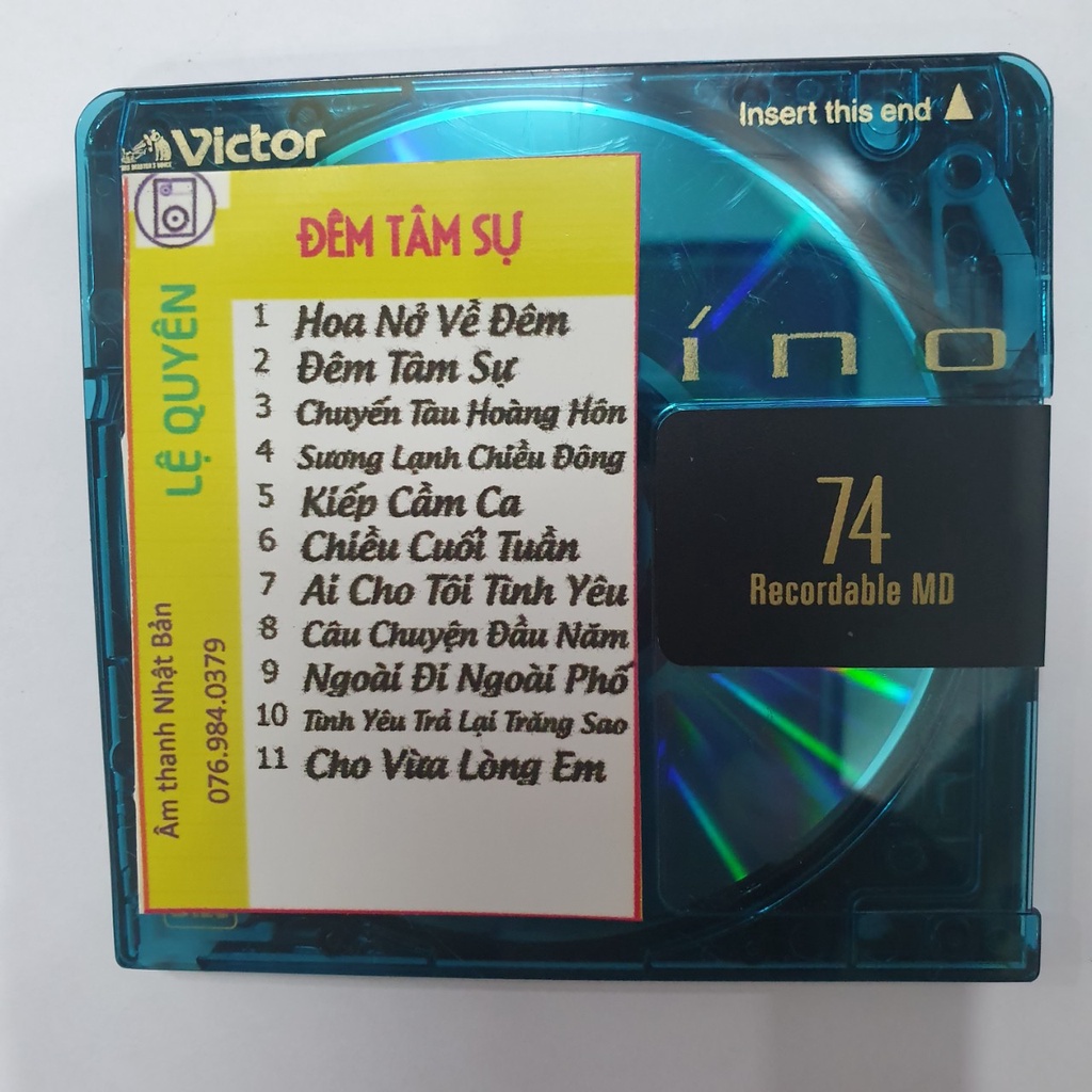 [MD] MD Lệ Quyên - Đêm Tâm Sự - Thiết bị lưu trữ MD Mini Disc nhạc vàng, nhạc trữ tình chất lượng ca