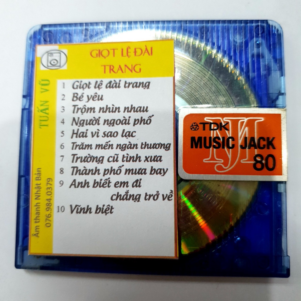 [MD] MD Tuấn Vũ - Giọt Lệ Đài Trang - Thiết bị lưu trữ MD Mini Disc nhạc vàng, nhạc trữ tình chất lư