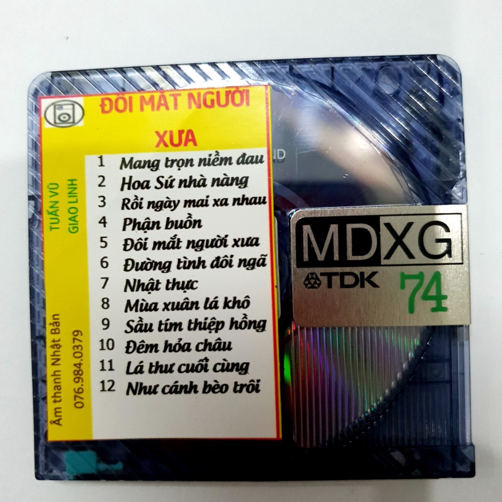 [MDX] 3 MD Nhạc vàng Tuấn Vũ Phương Dung Hương Lan Giao Linh - Thiết bị lưu trữ MD Mini Disc chất lư