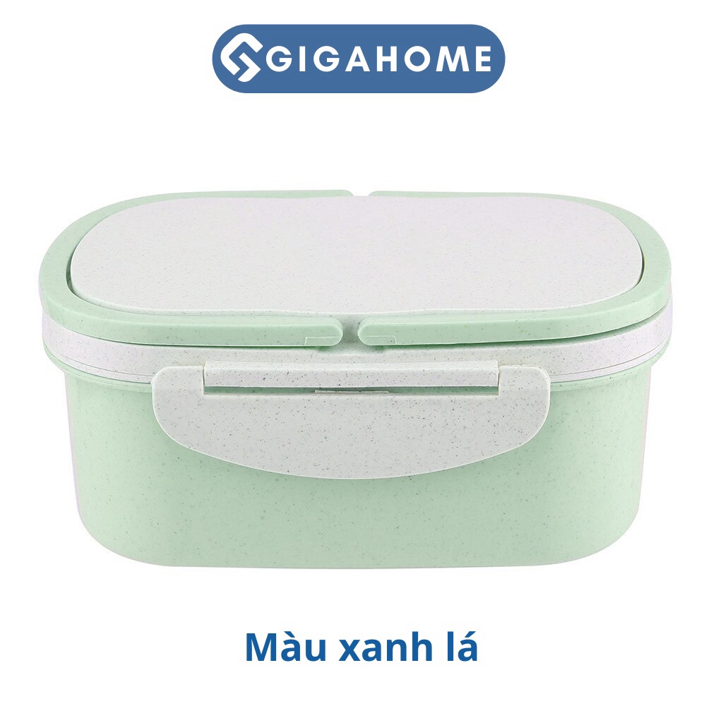 Hộp Đựng Cơm Lúa Mạch 2 Tầng 3 Ngăn GIGAHOME An Toàn Sức Khỏe, Thân Thiện Môi Trường 5634