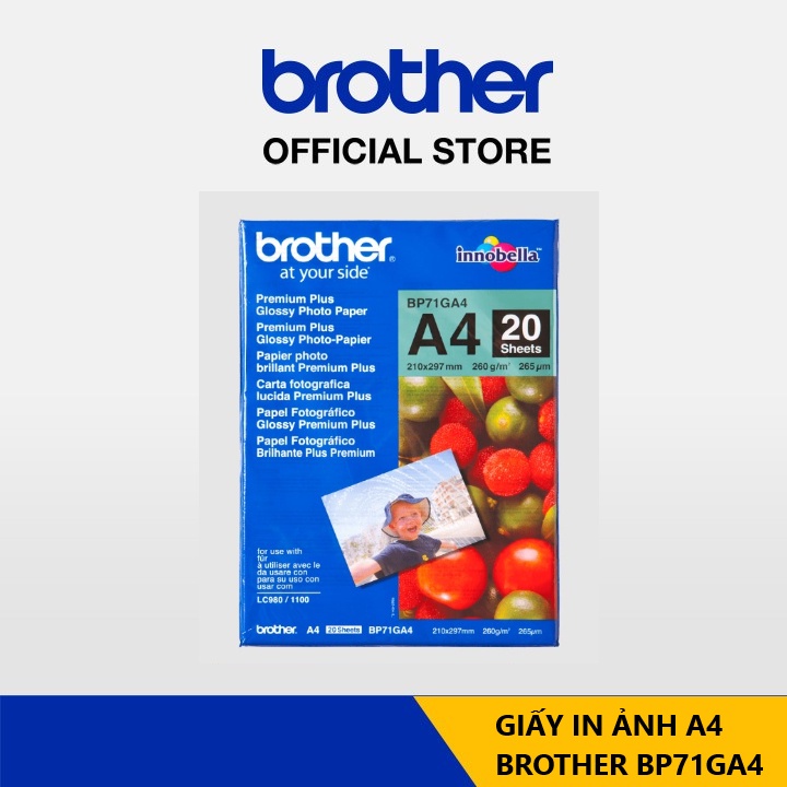 [Mã ELCL12 giảm 9% đơn 300K] Giấy in ảnh A4 Brother BP71GA4