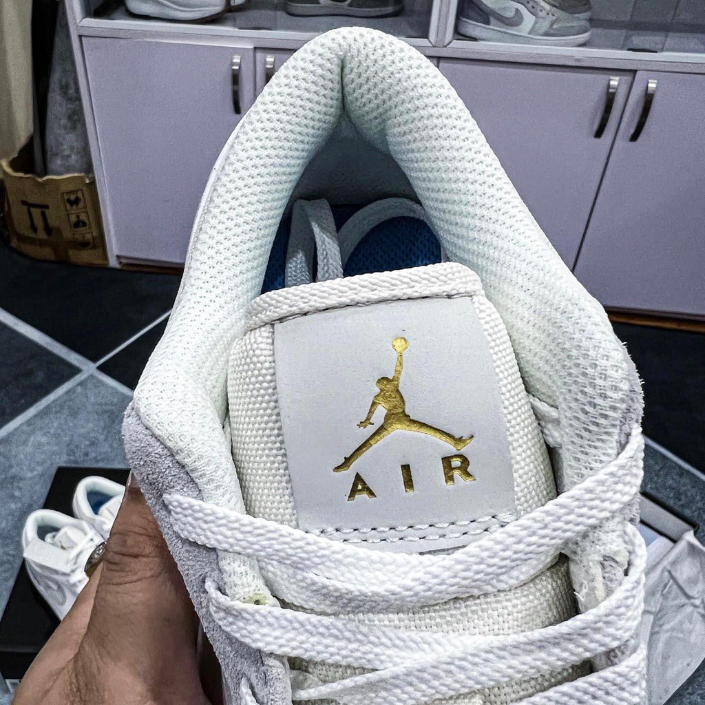 Giày Jordan cổ thấp Low Paris xám Cao Cấp Full Bill Box, Giày Sneaker JD AF1 thể thao nam nữ ullzang đi học đi chơi