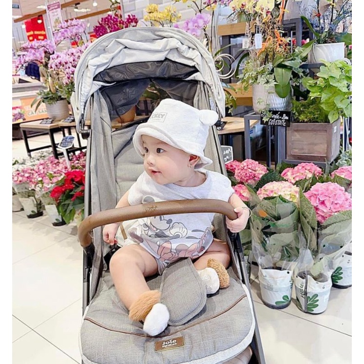 Set body romper kèm mũ bé trai/bé gái cộc tay Mickey George UK