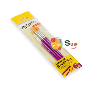[ TÂM TÂM ] Bộ 4 Cọ Vẽ Mont Marte - Assorted Brush Set Discovery 4pc - BMHS0063