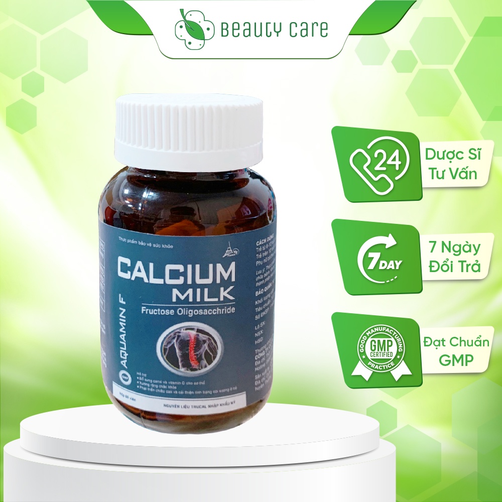 Viên Uống Bổ Sung Canxi Phát Triển Chiều Cao Xương Chắc Khỏe CALCIUM MILK- Hộp/ 60viên