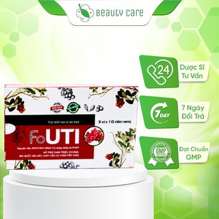 [CHE TÊN] Viên Uống Giảm Tiểu Buốt Tiểu Rắt Đau Khi Tiểu Do Viêm Đường Tiết Niệu - FoUTI Hộp 30 viên