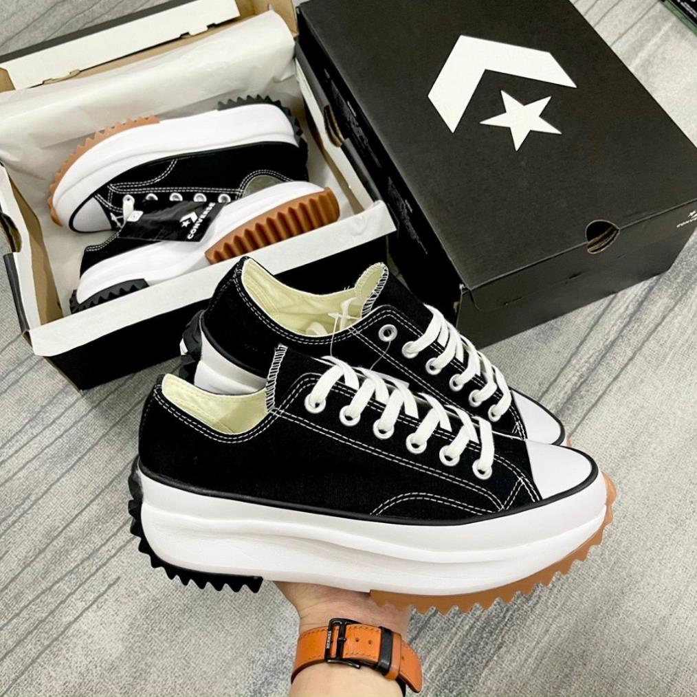 Giày Sneaker Converse Run Star Hike Low Top Black,Cv Run Thấp Cổ Đen Trắng Cao Cấp