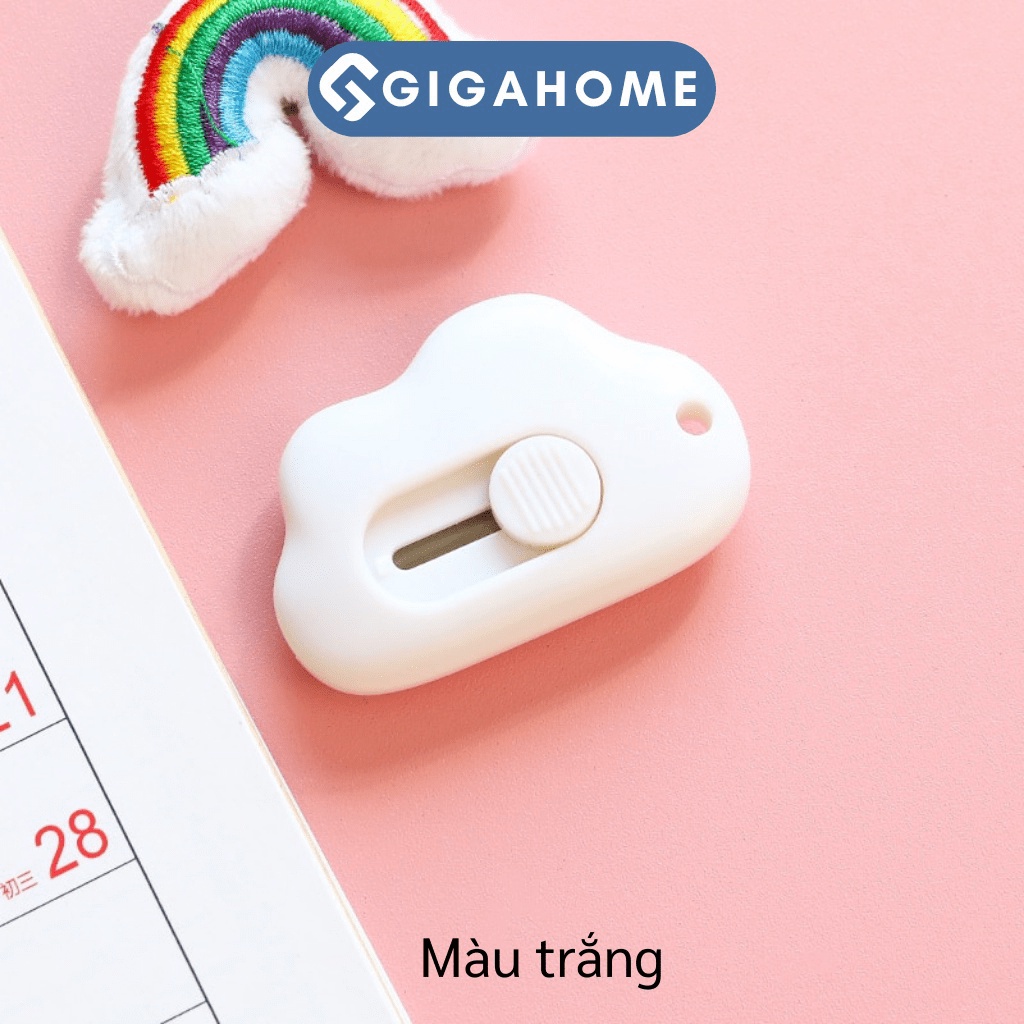 Dao Rọc Giấy Mini GIGAHOMEVN Hình Đám Mây Đáng Yêu Kết Hợp Với Tiện Ích, Có Thể Làm Móc Khóa 9448