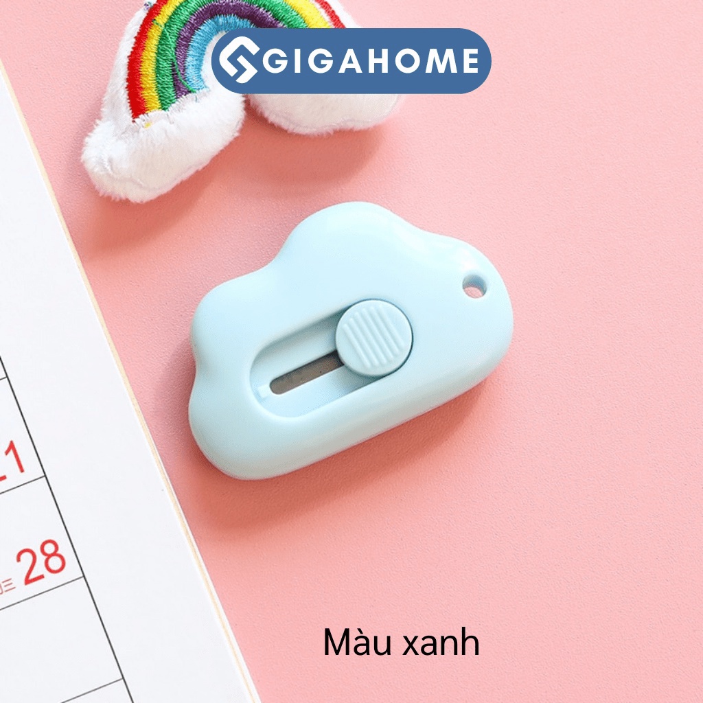 Dao Rọc Giấy Mini GIGAHOMEVN Hình Đám Mây Đáng Yêu Kết Hợp Với Tiện Ích, Có Thể Làm Móc Khóa 9448