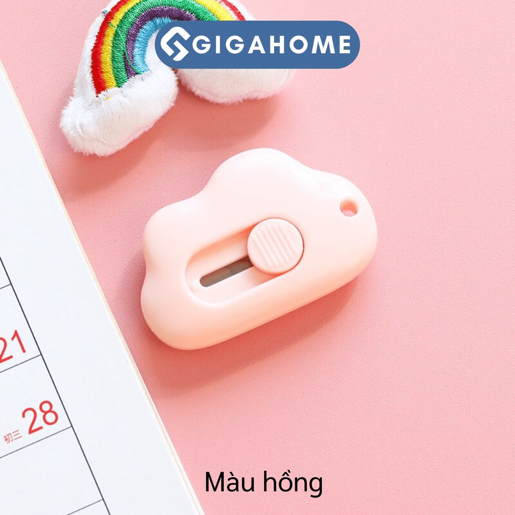 Dao Rọc Giấy Mini GIGAHOMEVN Hình Đám Mây Đáng Yêu Kết Hợp Với Tiện Ích, Có Thể Làm Móc Khóa 9448