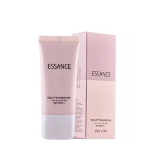 (HSD: 5/2024) Kem Nền Bền Màu Che Khuyết Điểm Toàn Diện Essance Veil Fit Foundation SPF25 Pa++ 30ml Màu 23