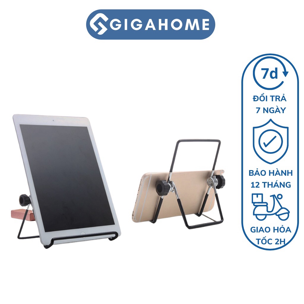 Giá Đỡ Điện Thoại, Máy Tính Bảng Gấp Gọn GIGAHOME Khung Kim Loại, Điều Chỉnh Góc 5434