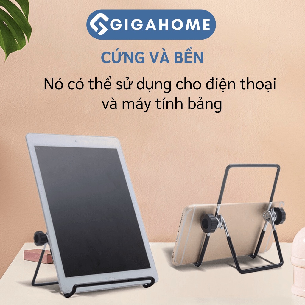Giá Đỡ Điện Thoại, Máy Tính Bảng Gấp Gọn GIGAHOME Khung Kim Loại, Điều Chỉnh Góc 5434