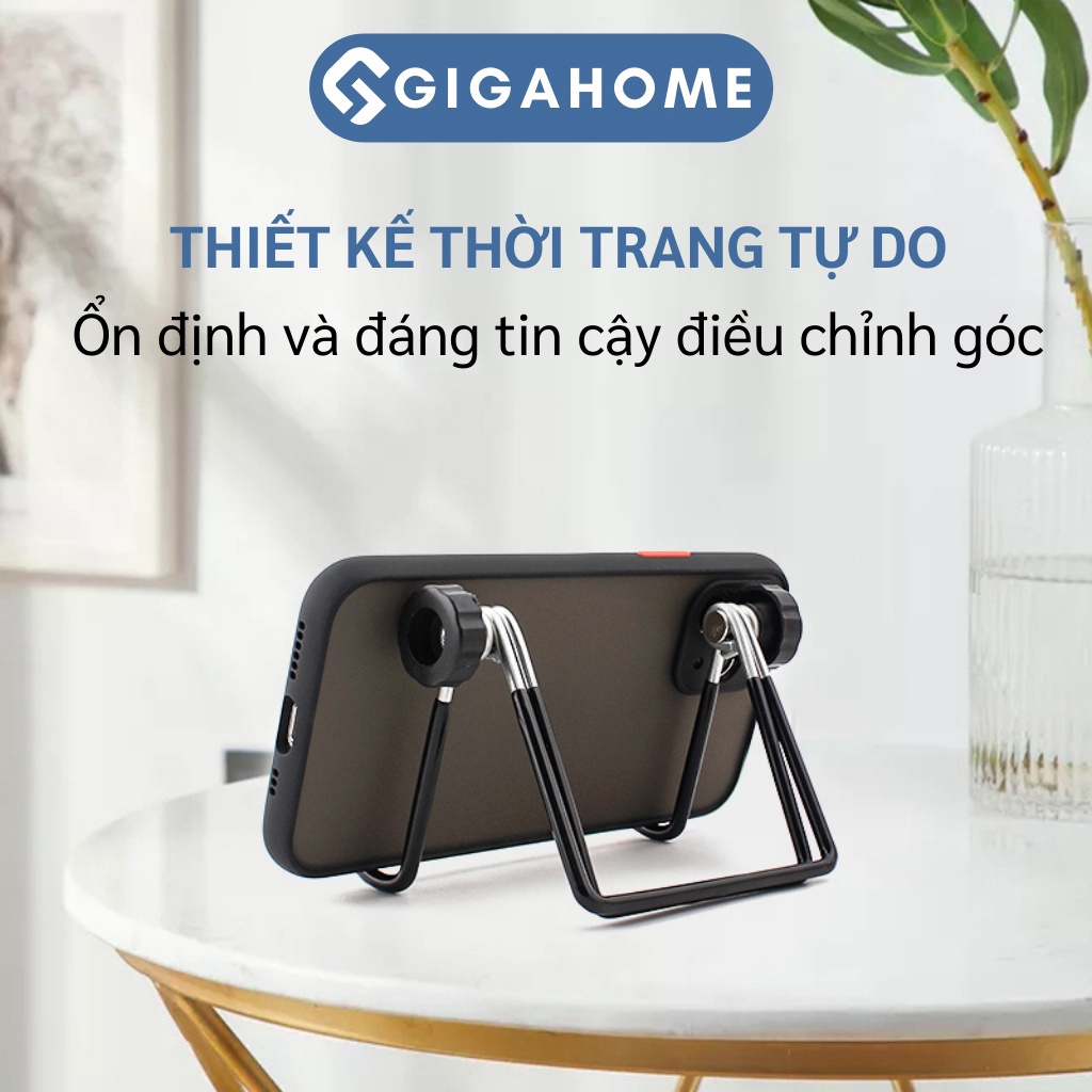 Giá Đỡ Điện Thoại, Máy Tính Bảng Gấp Gọn GIGAHOME Khung Kim Loại, Điều Chỉnh Góc 5434