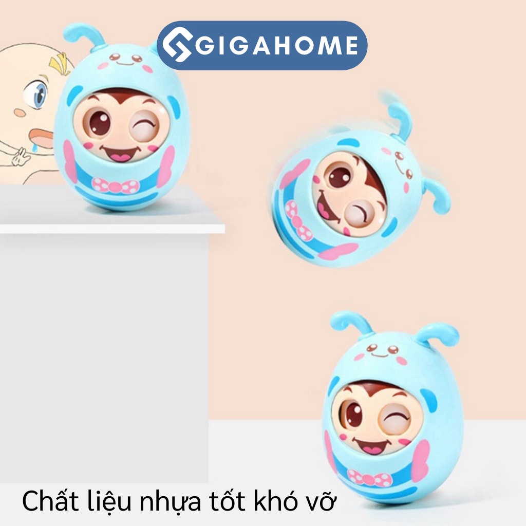 Đồ Chơi Con Lật Đật Ong Dễ Thương GIGAHOMEVN Mắt Nhắm Mở Liếc, Âm Thanh Leng Keng Vui Nhộn 7681