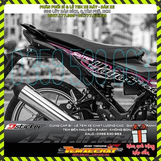 Tem rời Hayabusa hồng dán Satria đen - không bay màu
