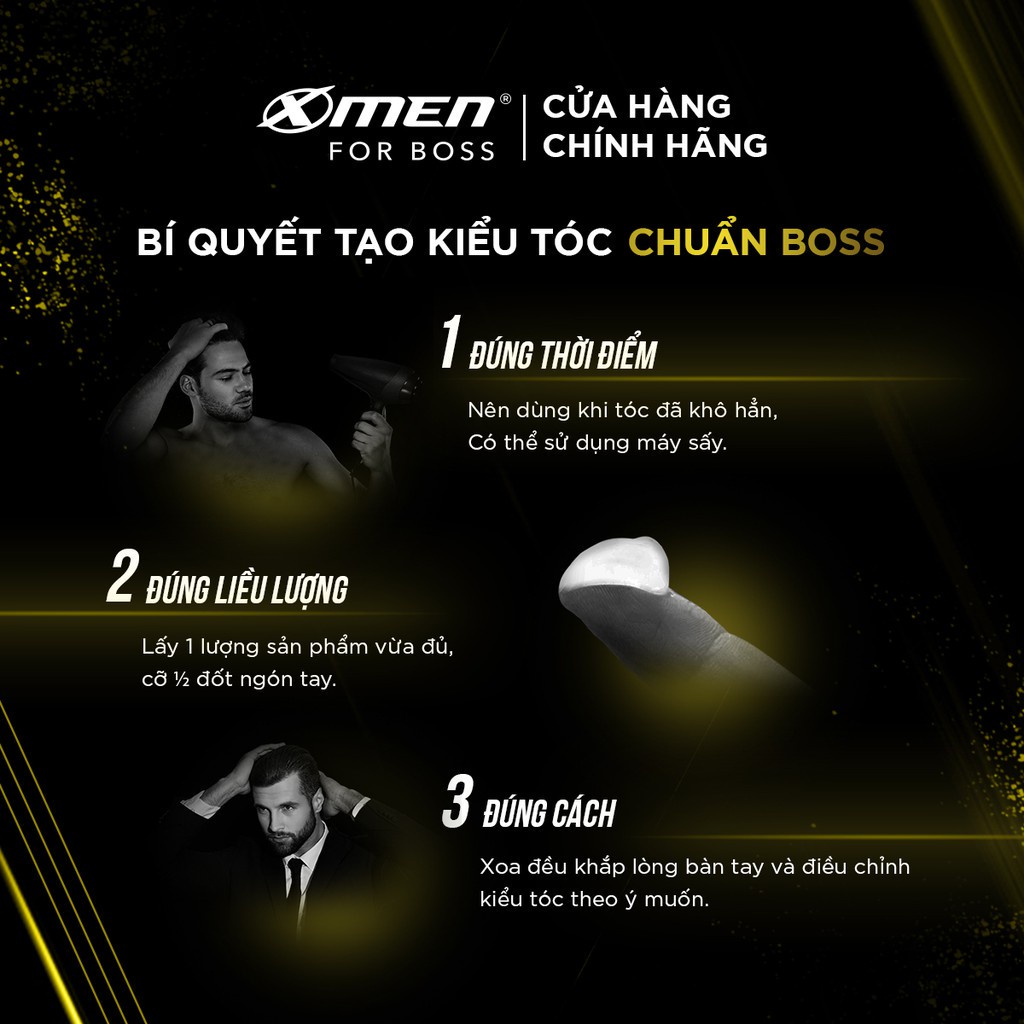 Keo Vuốt Tóc X-Men For Boss Gel Super Strong Hold Natural Look 150g