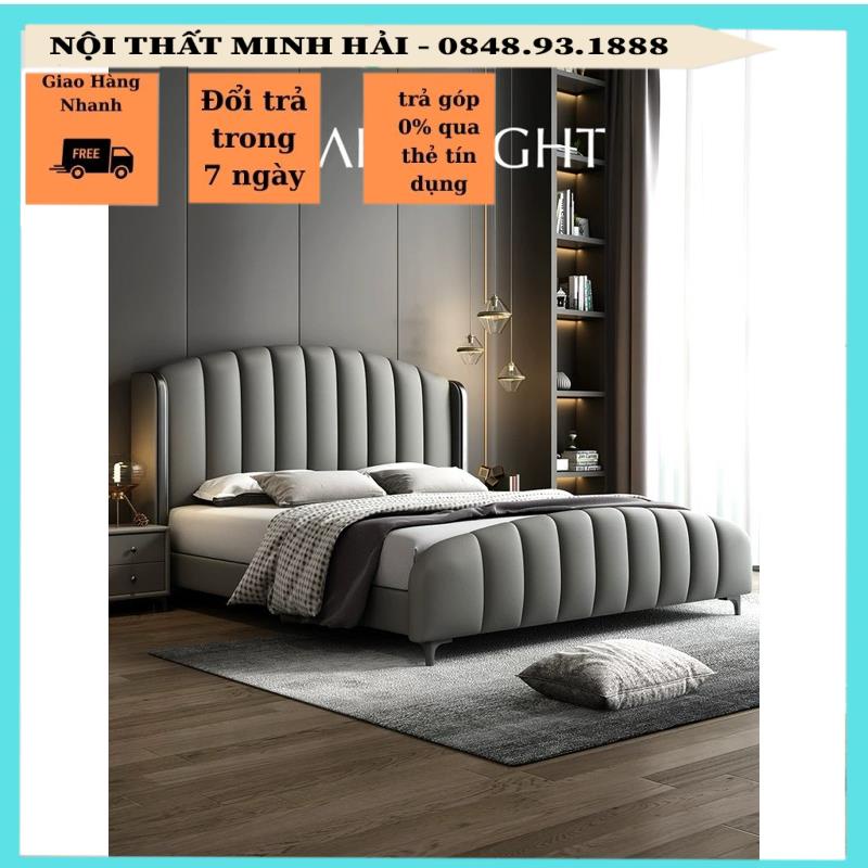 Giường ngủ bọc nệm 1m6x2m, 1m8x2m