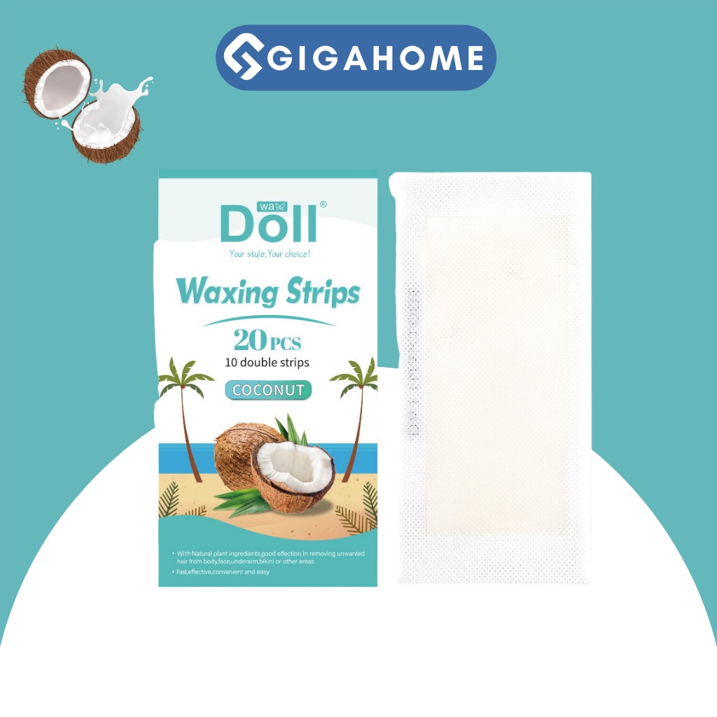 Hộp 20 Miếng Dán Wax Lông Toàn Thân,Bikini,Ria Mép Chiết Xuất Từ Thiên Nhiên GIGAHOME 976