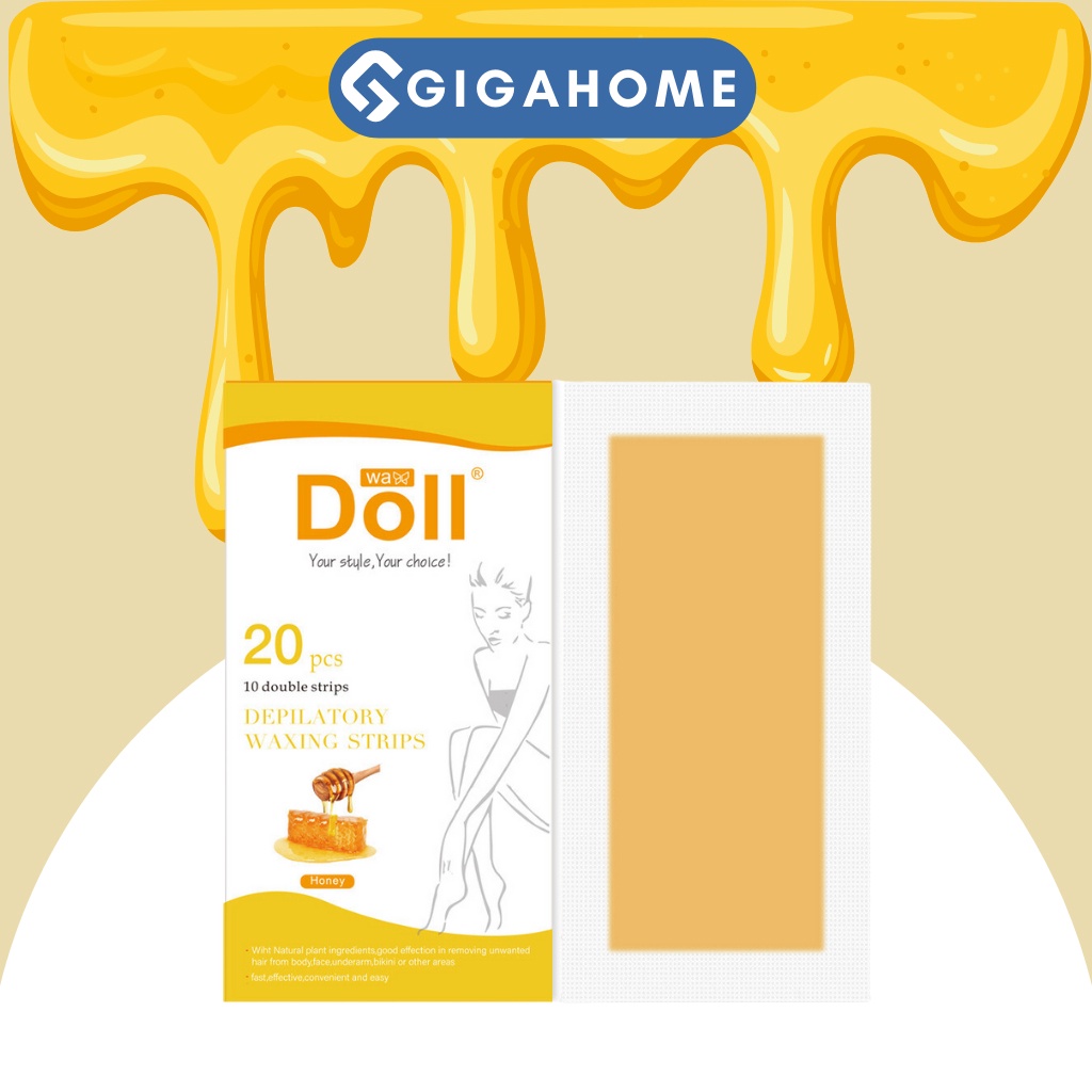 Hộp 20 Miếng Dán Wax Lông Toàn Thân,Bikini,Ria Mép Chiết Xuất Từ Thiên Nhiên GIGAHOME 976