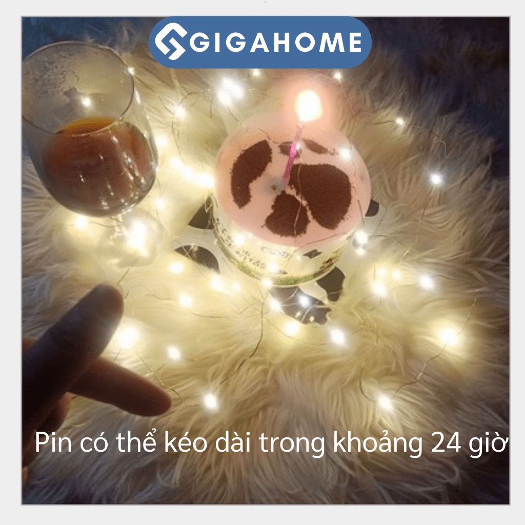 Dây Đèn Led Đom Đóm GIGAGOME 1M Dùng Pin Trang Trí Nhà Cửa 8651