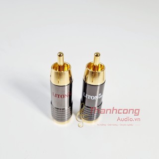 04 cái Jack AV/RCA Liton cao cấp. jack hoa sen Liton mạ vàng sử dụng cho dây đường kính 8mm