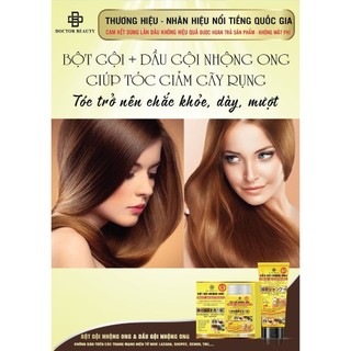Dầu gội nhộng ong cô đặc, sạch gàu, kích thích mọc tóc, giảm rụng tóc