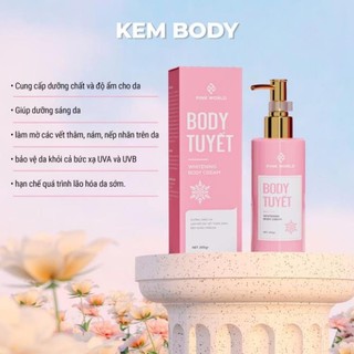 kem Body chống nắng, dưỡng ẩm trắng da toàn thân Pink Queen, sữa dưỡng thể body cả nam và nữ 200ml