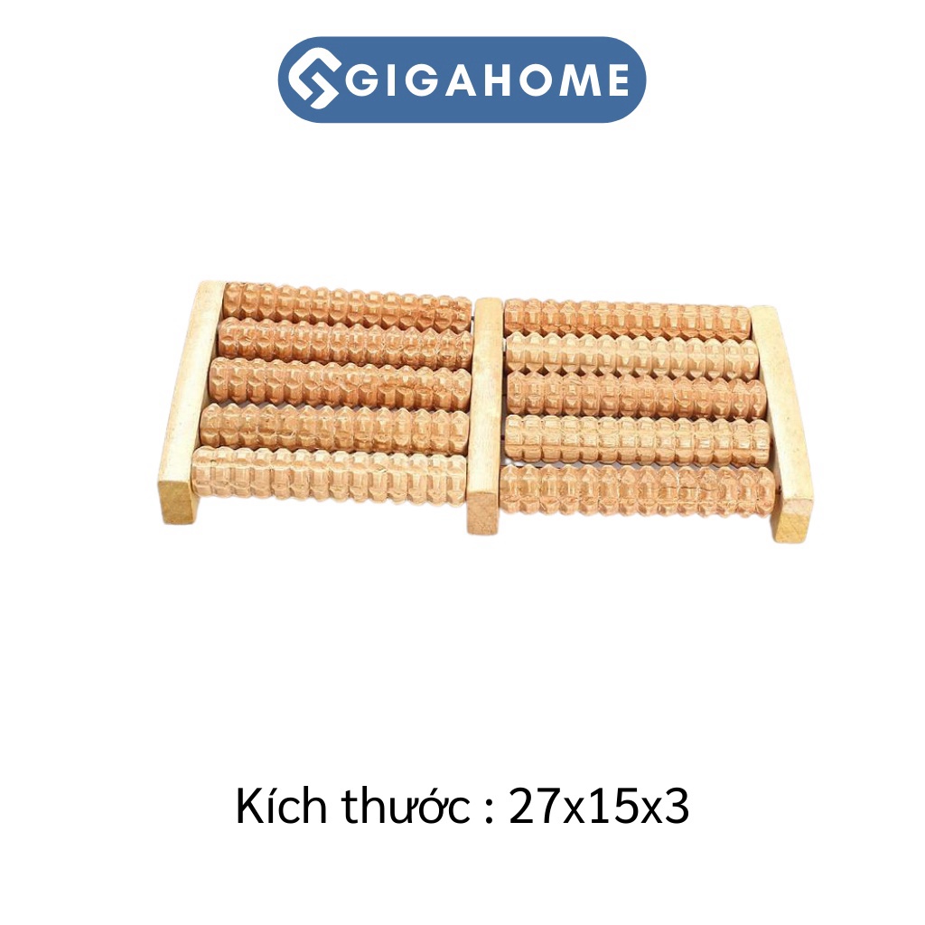 Bàn Lăn Gỗ GIGAHOME Massage Chân 5 Hàng Giúp Tuần Hoàn Máu Và Bấm Huyệt Cho Sức Khỏe Chân Tốt 3520