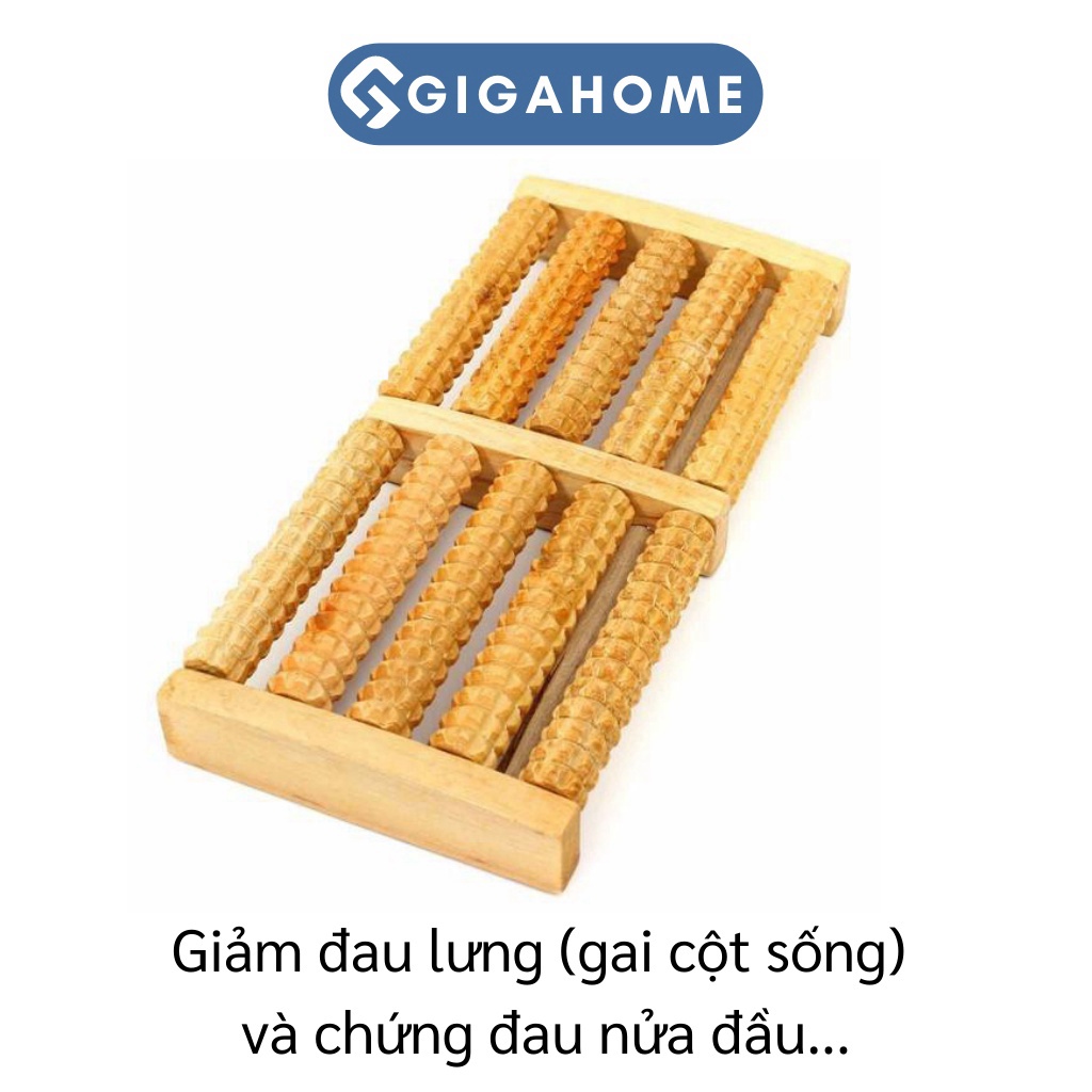 Bàn Lăn Gỗ GIGAHOME Massage Chân 5 Hàng Giúp Tuần Hoàn Máu Và Bấm Huyệt Cho Sức Khỏe Chân Tốt 3520